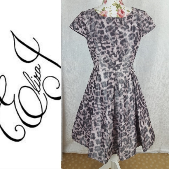 eliza j leopard print dress